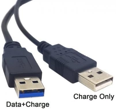 chenyang USB 3.0 Female to Dual USB Male Extra Power Data Y Extension Cable for 2.5" Mobile Hard Disk...