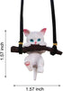 ZOSTLAND White Swing Ornament Twig Car Auto Rear View Mirror Hanging Decoration Suspension Pendant Accessories Applicable to Car Truck SUV (Cat)...