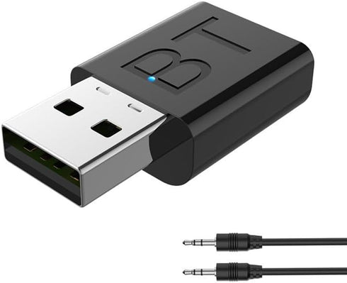 2 in1 USB Bluetooth 5.0 + EDR Transmitter Receiver AUX Adapter Portable Wireless Music TV PC Audio Transmitter 3.5mm...