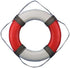 Hampton Nautical Decorative Antique Lifering, 15", Red...