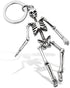 Foldable Skeleton Pendant Key Chain for Men Women Antique Silver Color Metal Alloy Skull Bag Charm Fashion...