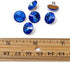 6-pcs 12mm Austria Crystal 1122 Rivoli Button with Shank, SW-1122BT (Sapphire)...