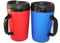 GAMA Electronics 2 ThermoServ Foam Insulated Coffee Mug 20 oz w/Lids (1) Blue & (1) Red...