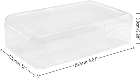 Large Capacity Clear Pencil Case, Plastic Pencil Boxes Stackable Design, Supply Boxes for Kids Boys School Classroom,1 Pack...