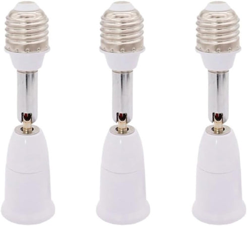 E26/E27 Light Socket Extender 5.5 inch Light Bulb Socket Adapter Flexible Adjustable 180° Bendable 360° Light Socket Extension Converter (3 Pack)...