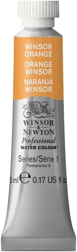 Winsor & Newton, Winsor Orange Professional Water Colour Paint, 5ml, 0.17-oz Tube...