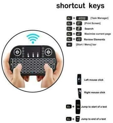 Wireless Mini Keyboard Remote Control Touchpad Mouse Combo Controller with RGB Backlit for Android TV Box Smart TV with OS+USB PC Computer Laptop ...