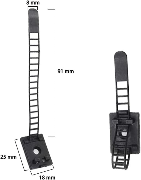 Cable Nylon Ties,Cable Classification Organizer Ties,Desktop Wire Self Adhesive Ties,20 Pieces Black Cable Ties...