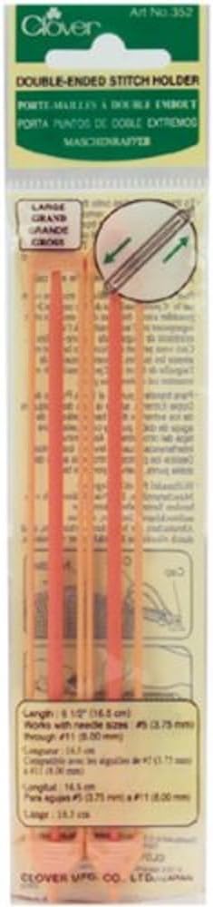 Clover Double Ended Stitch Holder, 8.6" Height x 2" Length x 0.4" Width, Multicolor...