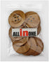 ALL in ONE 20pcs Light Brown Large 4 Hole Sewing Wood Buttons with Wide Edge 50mm(2”) (Light Brown Wide Edge-20pcs)...