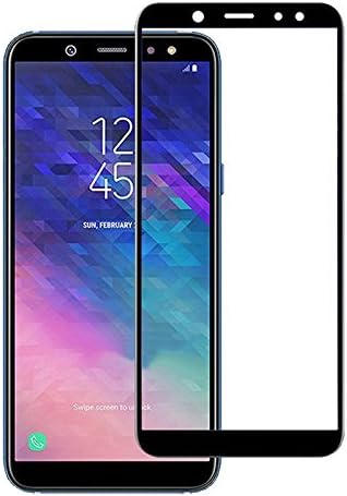 [2 PACK Black Front High Clear Films Bubble Free for Samsung Galaxy A6 2018 A600 Tempered Glass Screen Protector Anti-Scratch Protective Film...