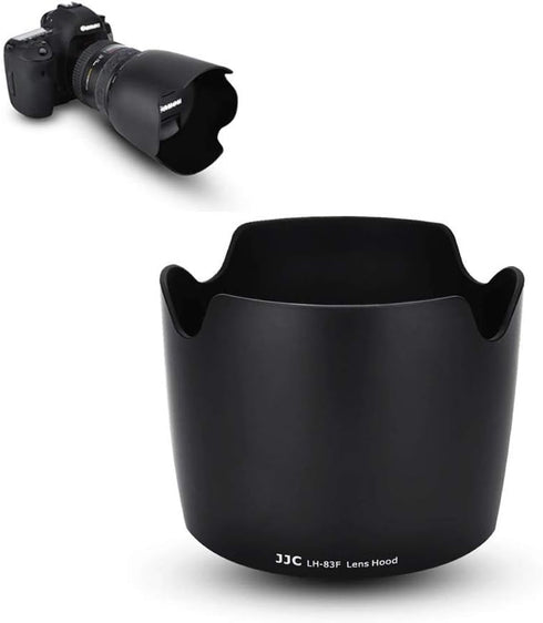 Camera Lens Hood Shade for Canon EF 24-70mm f/2.8L USM Lens Replaces Canon EW-83F Hood Compatible with 77mm Filter and Lens Cap Reversible Design...