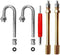 5PCS Dually Valve Stem Extenders Heavey Duty 180 Degree and Straight Metal Dual Wheel Valve Stem Extensions for Truck Tires RV Tires Bike Trailers...