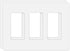Screwless Decorator Wall Plates 3-Gang Switch Outlet Electrical Cover Pate Unbreakable Thermoplastic Faceplate for Decorative Receptacle Outlet Sw...