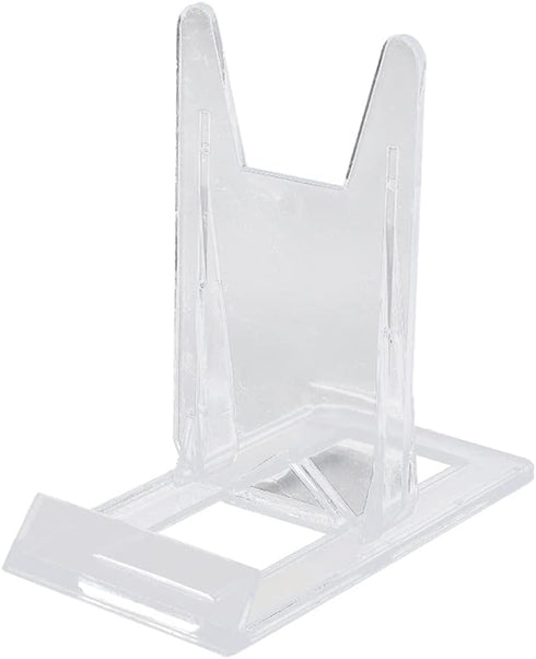 6pcs Plastic Adjustable Clear Display Stand Easel Picture Plate Display Stand Easel for Wall Mount, Display, Flat Plates, Photos, Place Cards Wedd...