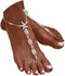 Boho Barefoot Sandals Starfish Beaded Foot Chain Beach Toe Ring Ankle Chain for Women (2PCS)...