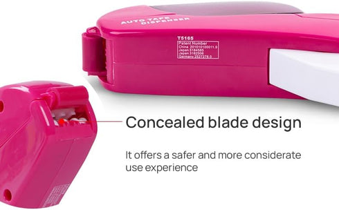 Handheld Packaging Tape Dispenser Gun with Auto Cutter - One-Handed, Safe & Convenient, No Batteries Needed, Compatible with 1/2'' to 3/4'' Tape (...