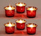 Hosley Set of 6 Metallic Antique Finish Red Glass Candle Tealight Holder. Ideal Gift for Wedding Bridal Party Reiki LED Votive Tea Light Gardens O...