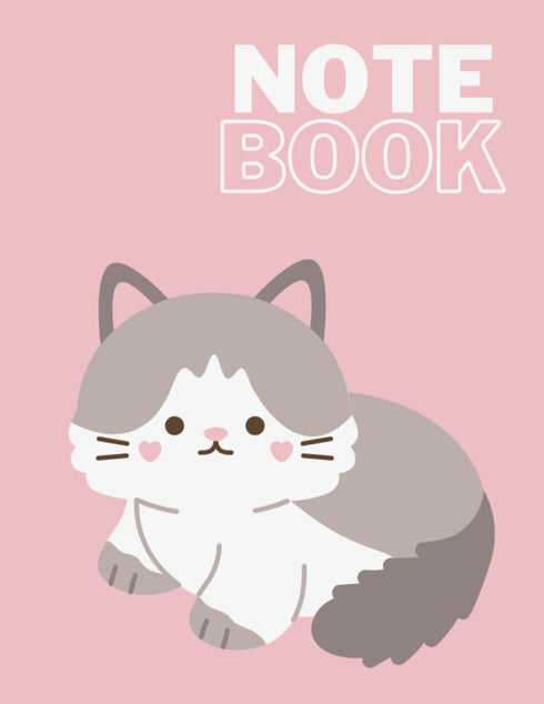 Sketch book: Cute cat cover in pink (8.5 x 11) inches 110 pages, Blank Unlined Paper for Sketching, Drawing , Whiting , Journaling & Doodling...