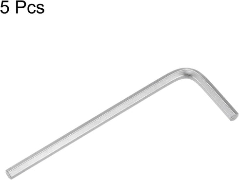 5pcs Hex Key Wrench 3mm L-Shape Hexagon Metric Wrenches Chrome Vanadium Steel Repairing Tool for Home Repair, Silver Tone...