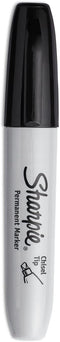 Sharpie 38264PP Permanent Markers, 5.3mm Chisel Tip, Black, 4/Pack...