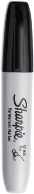 Sharpie 38264PP Permanent Markers, 5.3mm Chisel Tip, Black, 4/Pack...