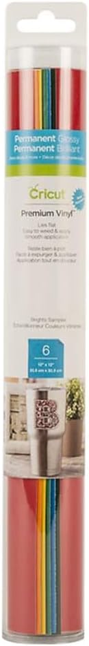 Cricut Premium Permanent Vinyl, Brights Sampler(12' x 48') - Compatible with Maker & Explore Machines, Long Lasting, UV & Water-Resistant, Indoor ...