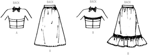 McCall's Misses' Vintage 1970's Top and Skirt Sewing Pattern Kit by Laura Ashley, Design Code M8429, Sizes 18-20-22-24-26...