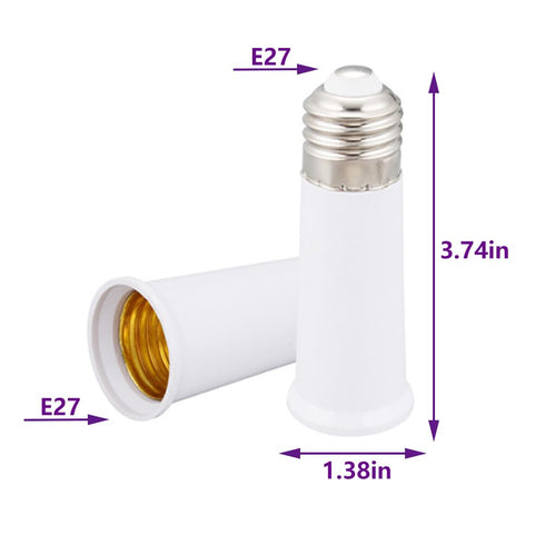 E26 Socket Extender, E26 to E26 Lamp Socket, 9.5CM/3.74 Inch Socket Extension Adapter,E26 to E26 Lamp Bulb Socket Extension, Lamp Holder Adapter (...
