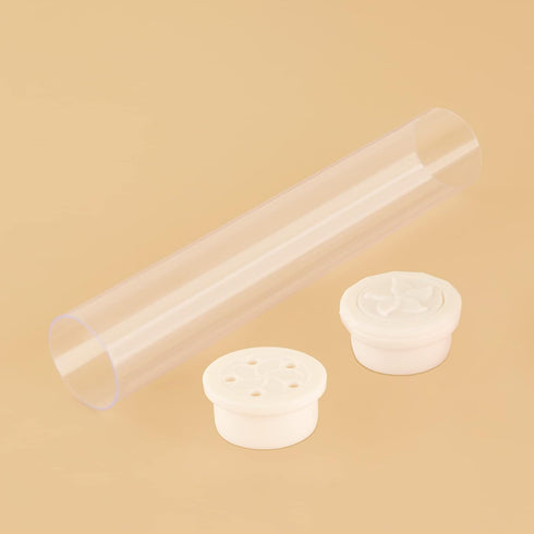 11Pcs large Clear Plastic Empty Tubes Storage With Clear Storage CaseTransparent Plastic Test Tube Container both ends Lid Tubes Bead Container an...