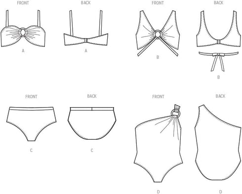 McCall's Women's Swimsuits Sewing Pattern Kit, Design Code M8330, Sizes 30W-32W-34W-36W-38W...