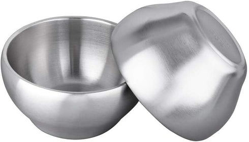 IMEEA Ice Cream Bowl Insulated Bowl 15oz Double Wall Soup Bowl SUS304 Stainless Steel Cereal Bowl, Set of 2...