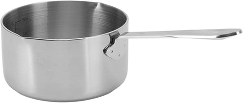 Stainless Steel Mini Sauce Pan, 350/500ML Small Saucepan Sauce Cup Sauce Pot with Long Handle for Banquet Chocolate Melting Coffee(350ML)...