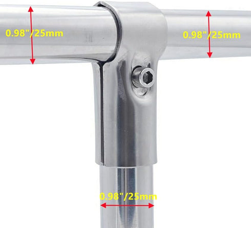 6 Sets of Panel T Clamps,Fine Pipe Connector Pipe Clamps,End Clamps,for "T" Clamps Into Pipe Fence Reinforcement (Applicable OD 1" or 25MM or 3/4"...