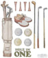 Hole in One Golf Stickers Adhesive Decals for Vintage Golfing Crafts, Cardmaking, Scrapbooks & More - 28 Pc...