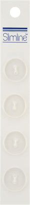 BERWICK OFFRAY Buttons Slimline, Clear 2-Hole 3/4" 4/Pkg...
