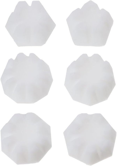 6 Pcs White Silicone Flower Pour Cups,Paint Pouring Split Cup,Art Reverse Flower Dip Fluid Painting Supplies for Painting, DIY Craft...