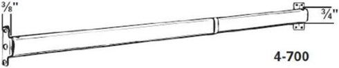 Graber Flat Lock-Seam Sash Rod (6 to 11-Inch Adjustable Width, White)...