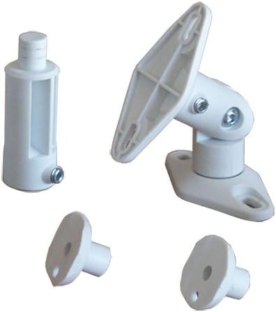VideoSecu 2 White Universal Satellite Speaker Mounts/Brackets for Walls and Ceilings BS3 (White, 2 Pack)...