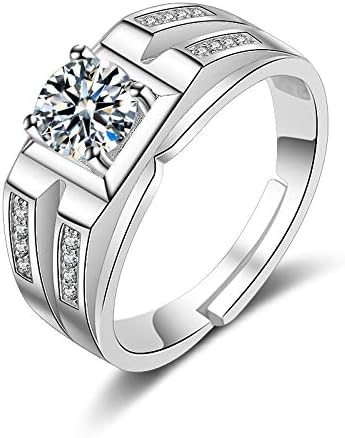 Uloveido 2 pcs Adjustable His and Hers Engagement Ring Set Puzzle Matching Heart Wedding Bands Couples Gifts LB018...