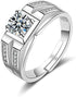 Uloveido 2 pcs Adjustable His and Hers Engagement Ring Set Puzzle Matching Heart Wedding Bands Couples Gifts LB018...