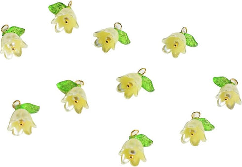 30PCS Charms Pendants, Flower Beads, DIY Crafts Bracelet Making Kit, Spacer Loose Beads Lampwork Beads for DIY Bracelets Earring Jewelry Making...