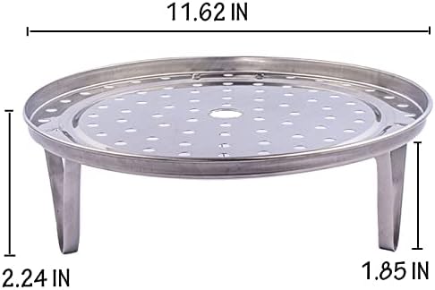 Steaming Rack Household Stainless Steel Cooking Ware Thickened Steaming Rack Stand (12 inch)...