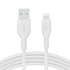 Belkin BoostCharge Flex Silicone USB-A to Lightning Cable (2M/6.6FT), MFi-Certified Charging Cable for iPhone Series with Cable Clip - White......