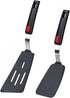Silicone Spatula Turner Set of 2, 600°F Heat Resistant Cooking Spatulas for Nonstick Cookware, Kitchen Utensils Use Spatula Flippers Rubber Fish S...
