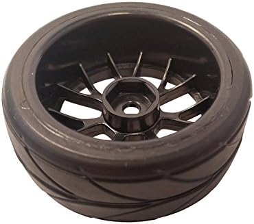 Apex RC Products 1/10 On-Road 12mm Black Mesh Wheels V Tread Rubber Tires (Set of 4) #5002...