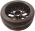 Apex RC Products 1/10 On-Road 12mm Black Mesh Wheels V Tread Rubber Tires (Set of 4) #5002...