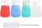 Squeeze Salad Dressing Bottles with Cleaning Brush | Portable Sauce Bottle Condiment Bottles | Dressing to Go for Lunch | 1.3 OZ, Set of 4 | Food-...