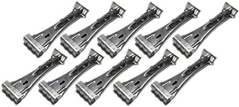 Quick Screw 6" inch Aluminum Hidden Rain Gutter Bracket Hook Clip Style Hangers with pre Inserted 3" Long ¼" hex Head self Drilling Screw (10 Per ...