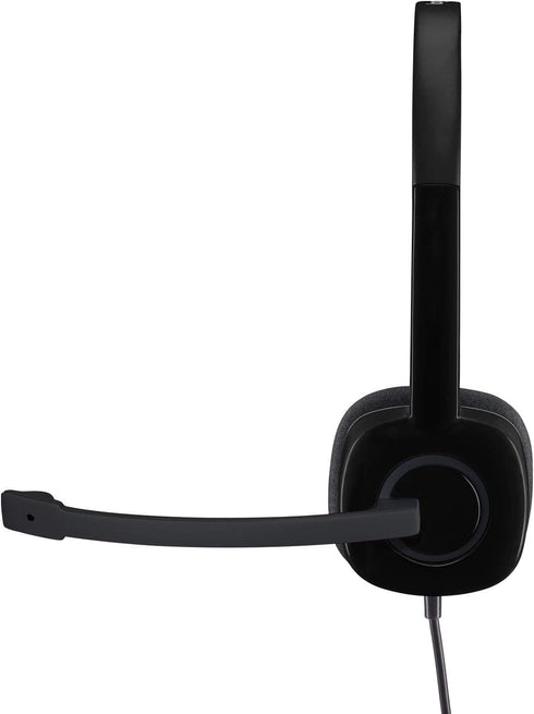 Logitech Headset H151 Wired Headset with Mic, Analog Stereo Headphones with Rotating Noise-Cancelling Microphone, 3.5 mm Audio Jack, in-Line Contr...